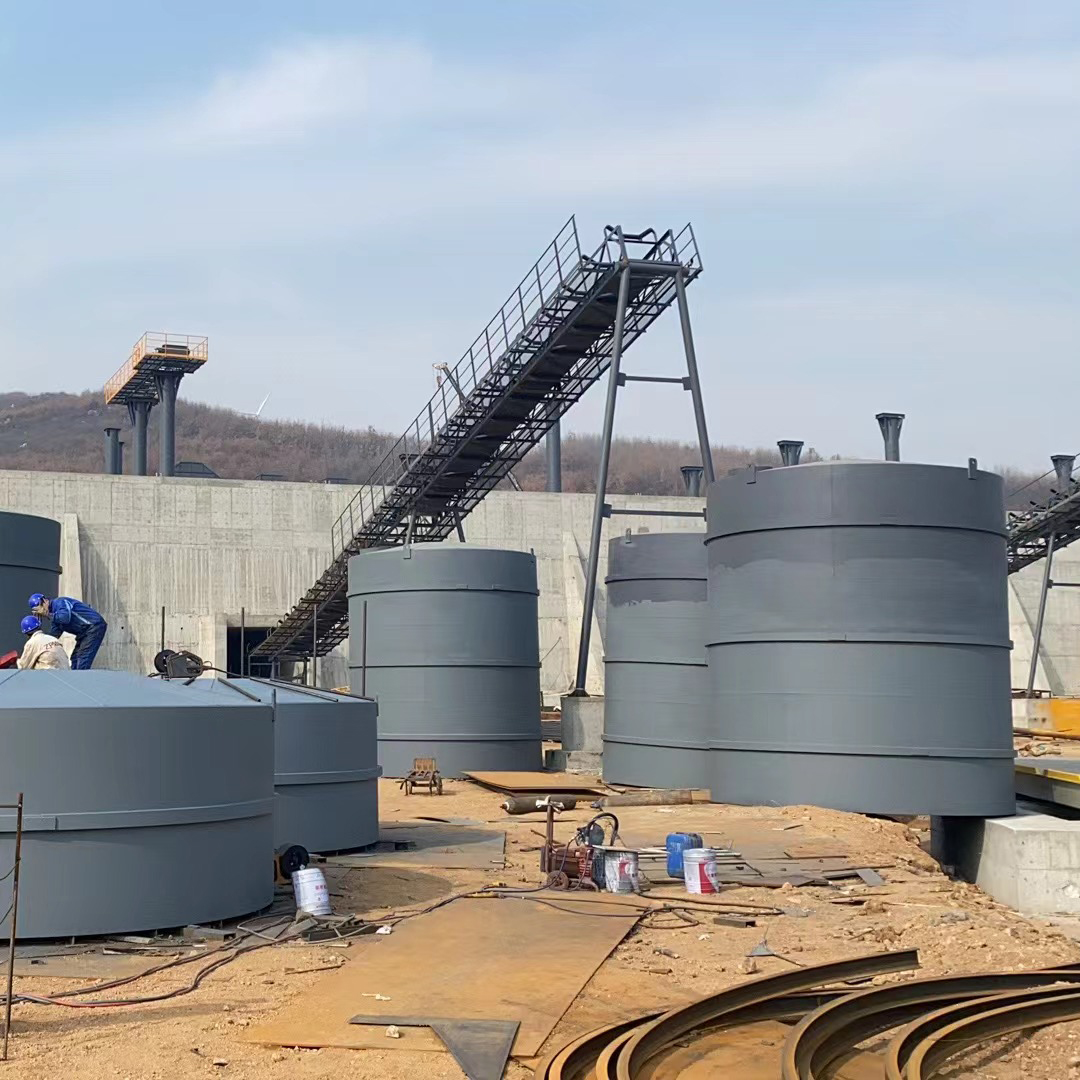 粉煤灰鋼板倉施工現場